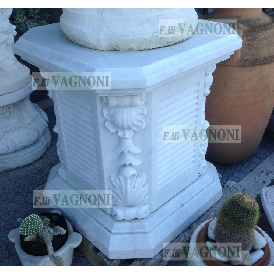 COLONNA BASE IN MARMO BIANCO MOD. B045/60